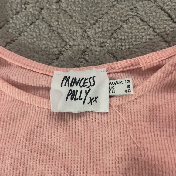 Pink Ruched Side Tie Top - Picture 3 of 5